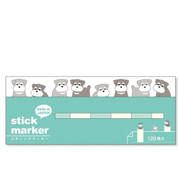 Sticky notes -Schnauzer Dog シュナウザー- made in Japan Kawaii Japanese Stationery - Picture 1 of 1
